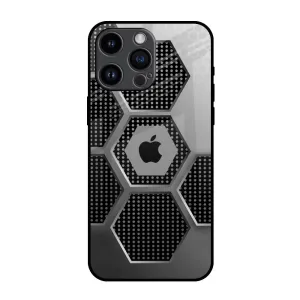 Hexagon Style Glass Case For iPhone 14 Pro Max Smooth Touch Clear Protection