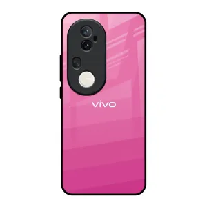 Glossy Look Pink Ribbon Caddy Glass Case for Vivo T4 Ultra 5G