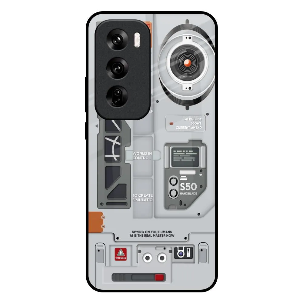 Anti Slip Soft Shield Plasma Shield Glass Case for Oppo Reno 12 5G