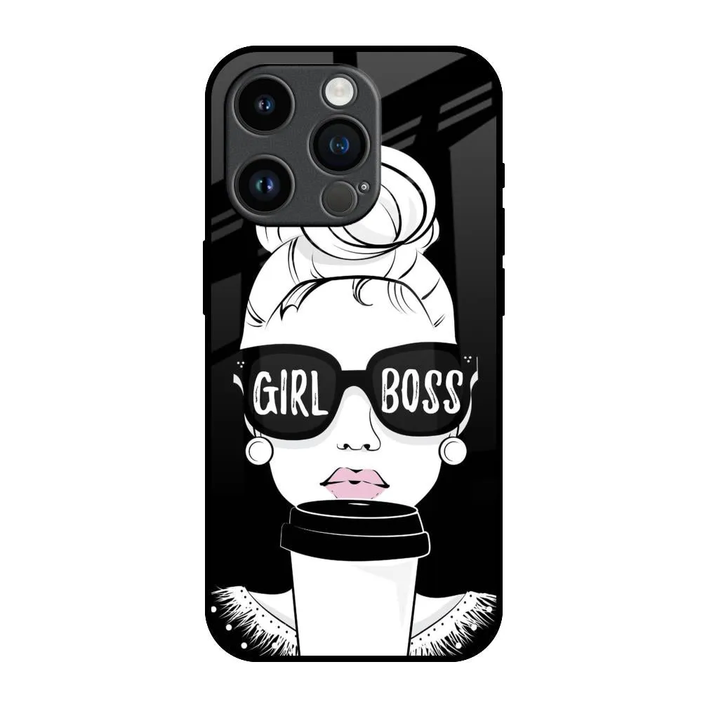 Comfort Accessory Girl Boss Glass Case For iPhone 14 Pro