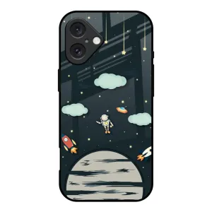 Astronaut Dream Glass Case For iPhone 16 Durable Edge Finish Durable Pattern Texture