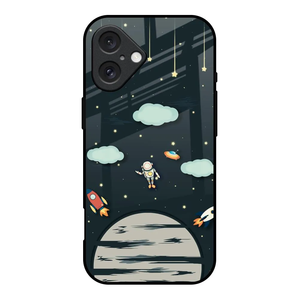 Astronaut Dream Glass Case For iPhone 16 Durable Edge Finish Durable Pattern Texture