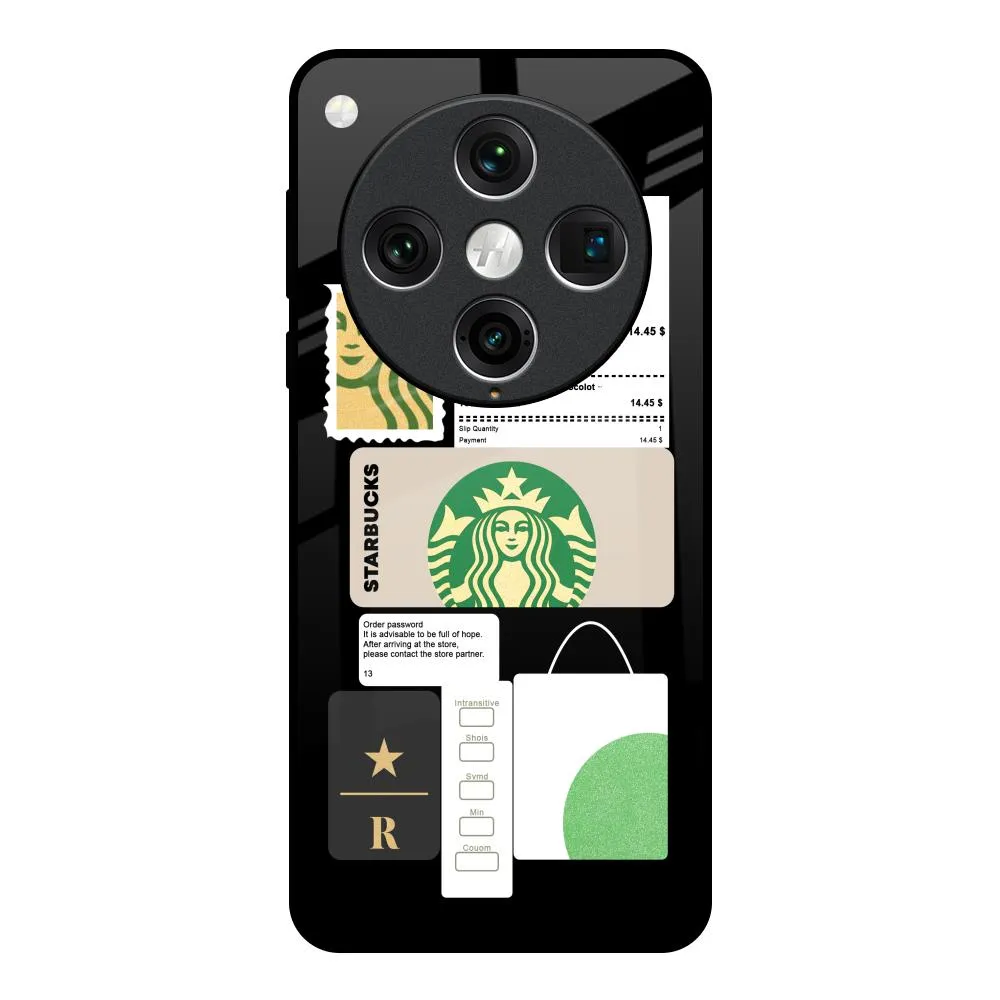 Coffee Latte Glass Case for Oppo Find x8 Pro Fashion Forward Metal Texture