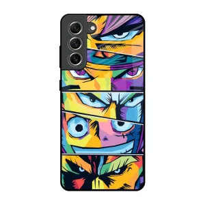 Outdoor Design Anime Legends Glass Case for Samsung Galaxy S21 FE 5G
