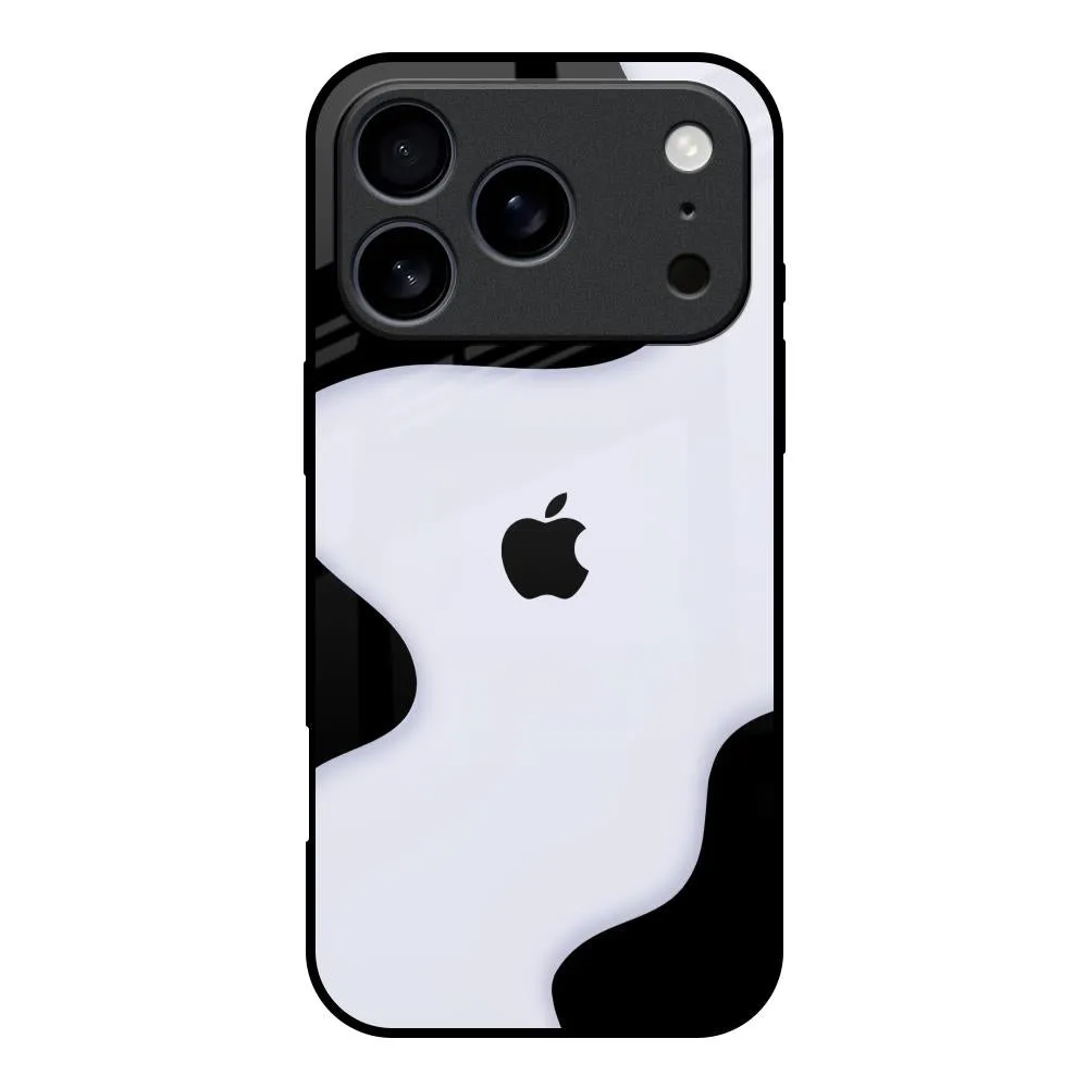 Wheat Cream Wavy Glass Case for iPhone 17 Pro Classic Frame