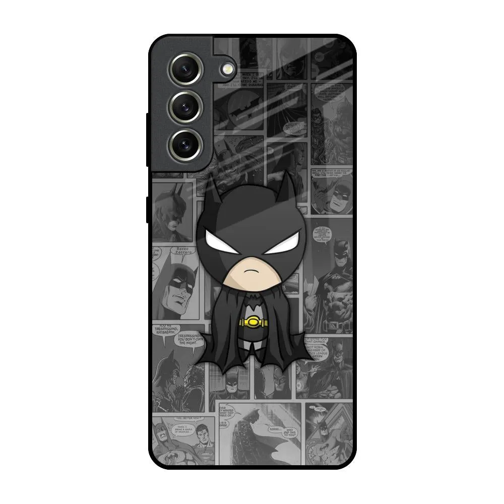 Casual Texture Soft Grip Cartoon Art Glass Case for Samsung Galaxy S21 FE 5G