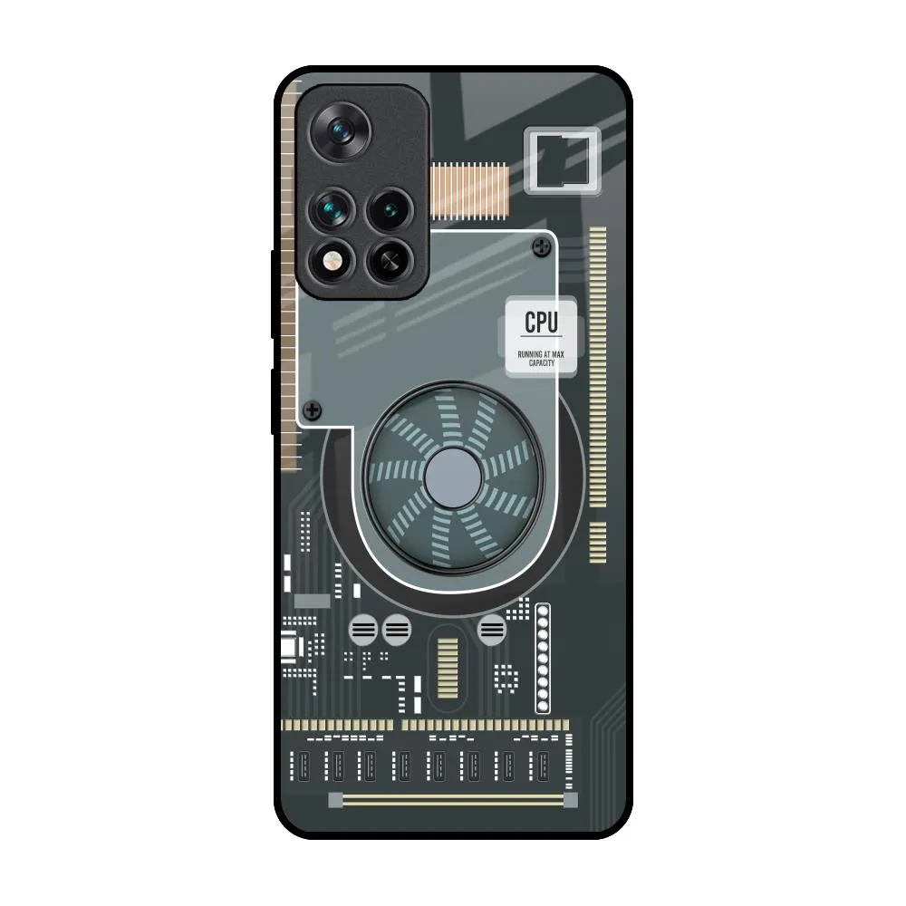 Tough Frame Motherboard Circuit Glass Case for Mi 11i