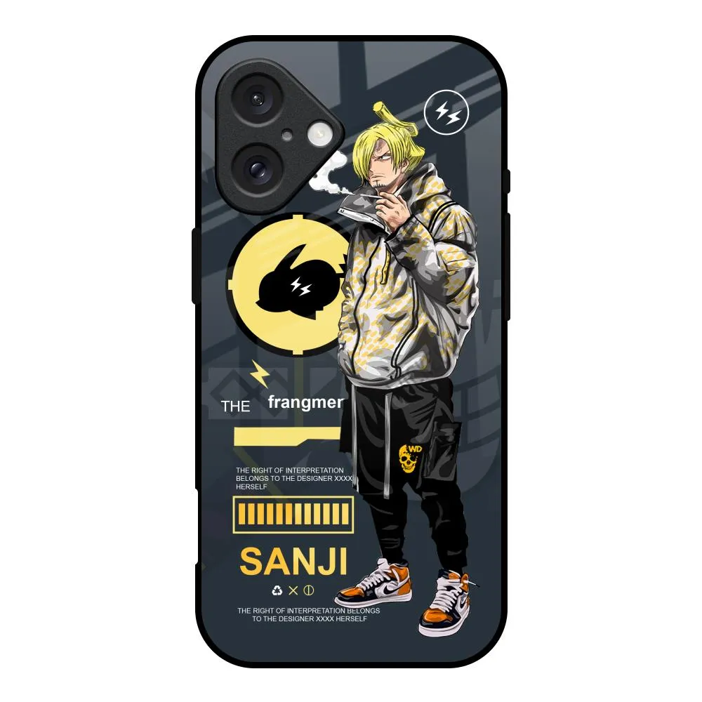 Everyday Protection Cool Sanji Glass Case for iPhone 16