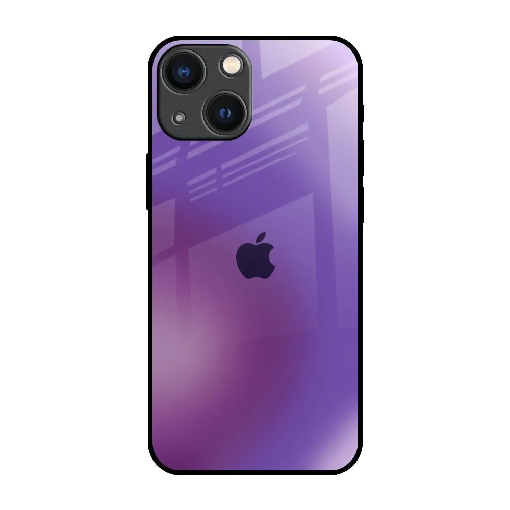Ultraviolet Gradient Glass Case for iPhone 14 Plus Durable Shape