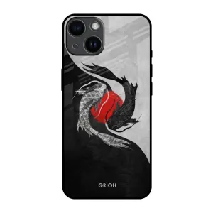 Japanese Art Glass Case for iPhone 14 Hybrid Pattern Texture