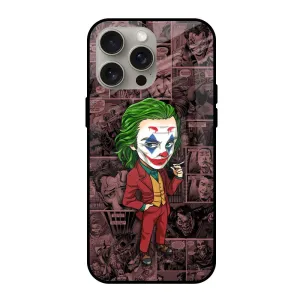 Joker Cartoon Glass Case for iPhone 15 Pro Max Strong Shell Protective Design