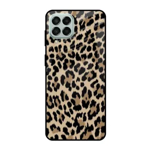 Leopard Seamless Glass Case For Samsung Galaxy M53 5G Protective cover clean design