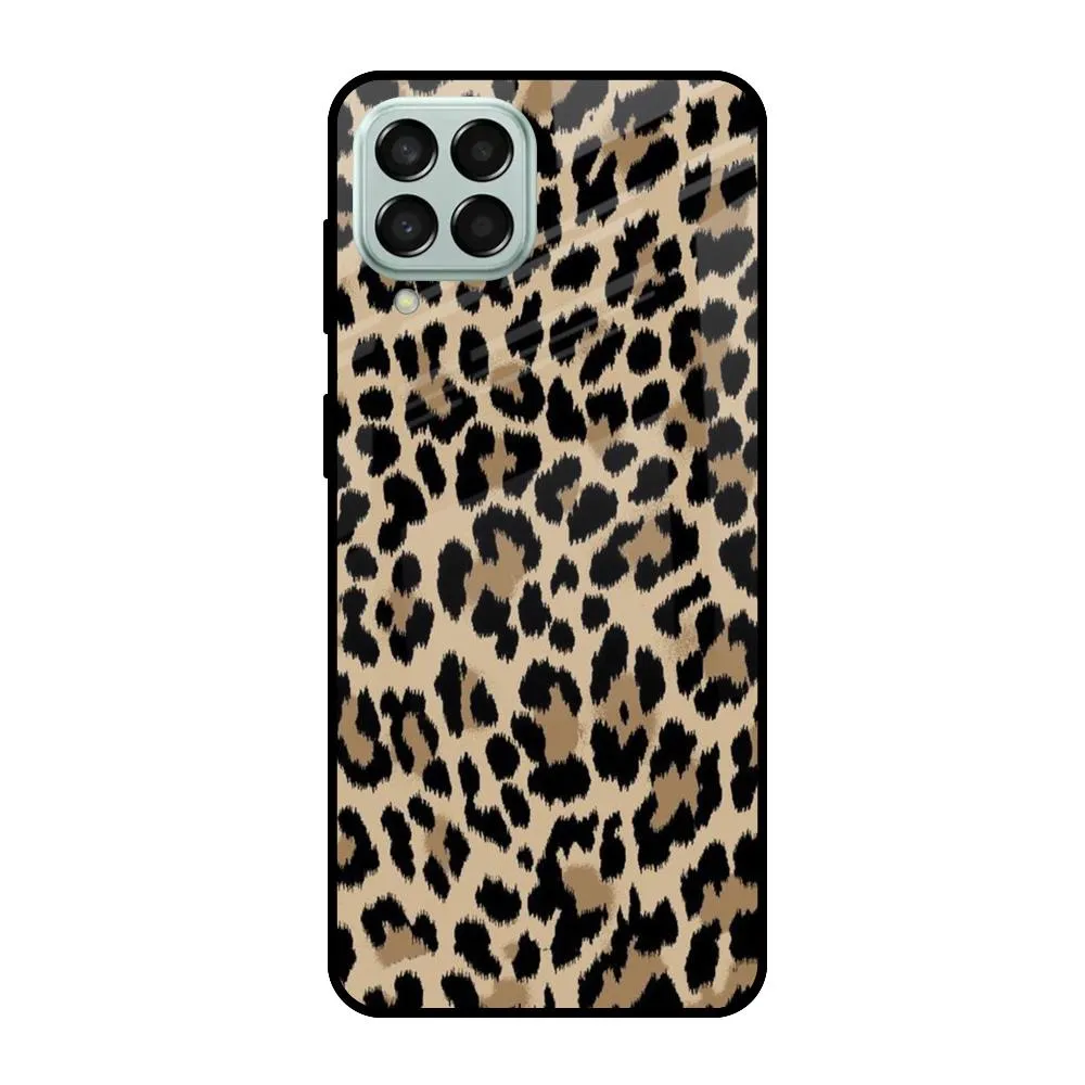 Leopard Seamless Glass Case For Samsung Galaxy M53 5G Protective cover clean design