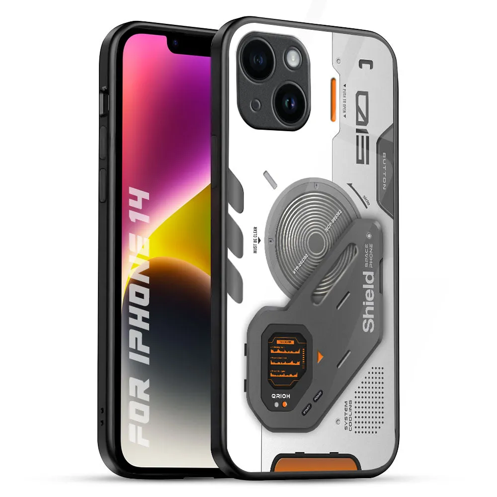 Liberty Cyber Glass Case for iPhone 14 Comfort Edge Layer Premium Surface Texture