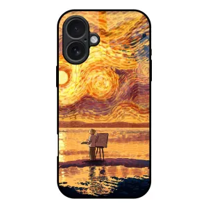 Sunset Vincent Glass Case for iPhone 17 Minimal Aesthetic