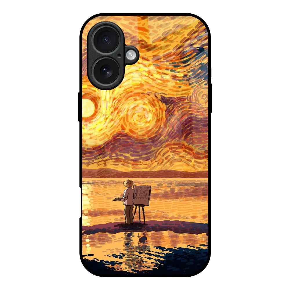 Sunset Vincent Glass Case for iPhone 17 Minimal Aesthetic