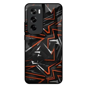 Soft Layer Elegant Pattern Vector Art Glass Case for Oppo Reno 12 Pro 5G