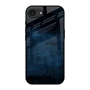 Flexible Fit Minimal Pattern Texture Dark Blue Grunge Glass Case for Apple iPhone 16e