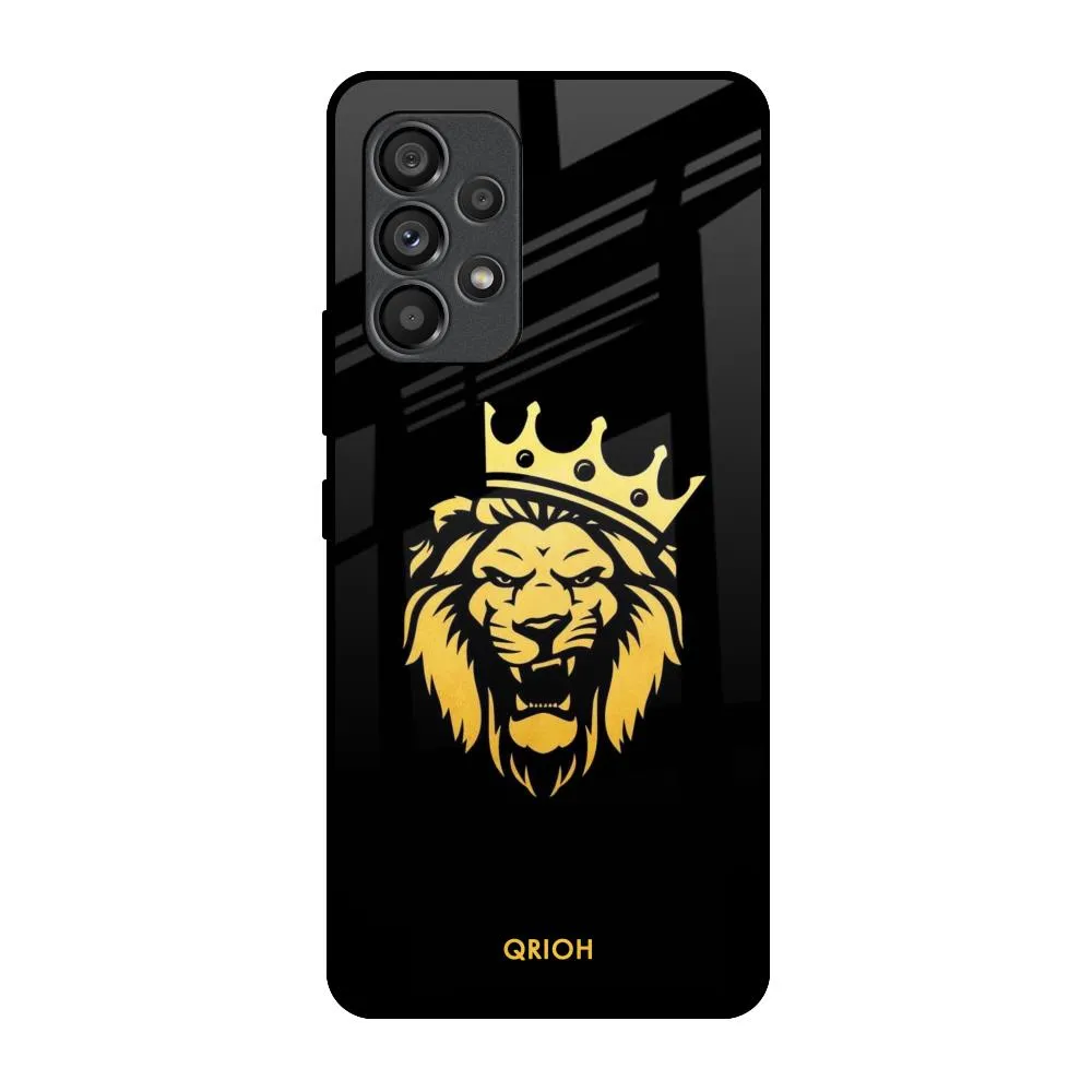 Strong Outline Lion The King Glass Case for Samsung Galaxy A53 5G