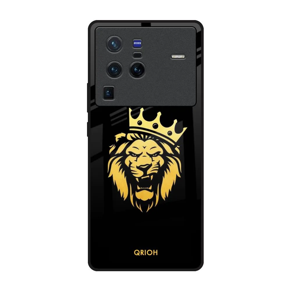 Durable Frame Versatile Design Lion The King Glass Case for Vivo X80 Pro 5G