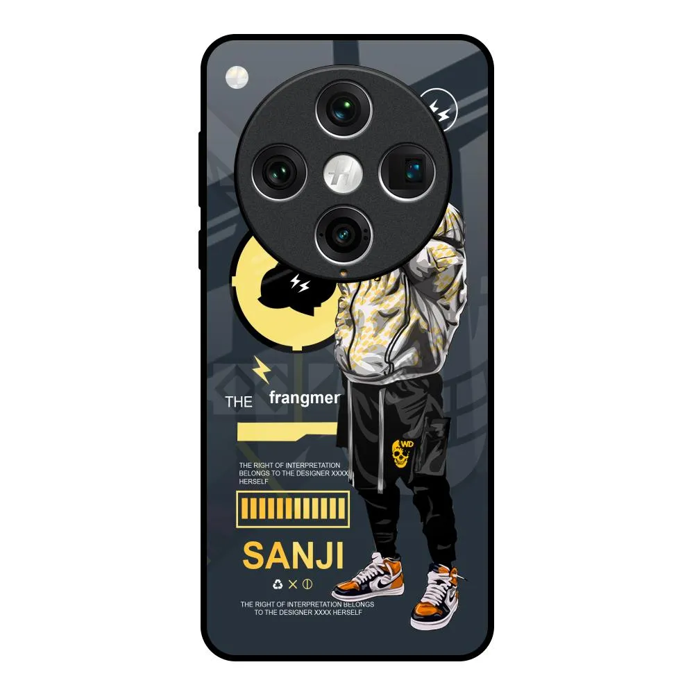 Flexible Design high quality build Cool Sanji Glass Case for Oppo Find x8 Pro