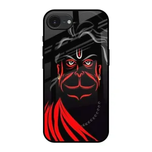 Matte Build Lord Hanuman Glass Case For Apple iPhone 16e