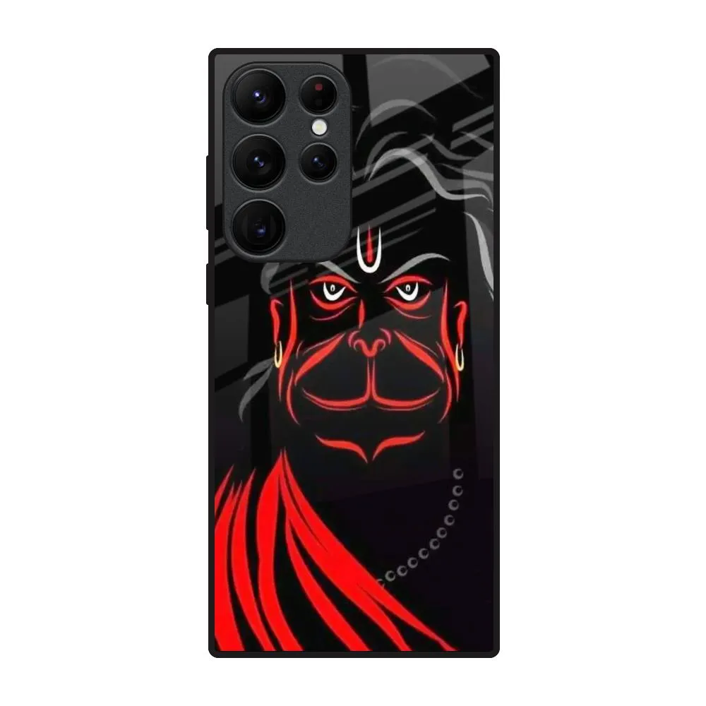Lord Hanuman Glass Case For Samsung Galaxy S22 Ultra 5G Compact Texture Layer Matte Layer