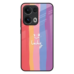Lucky Abstract Glass Case for Oppo Reno13 Pro 5G Smooth Feel