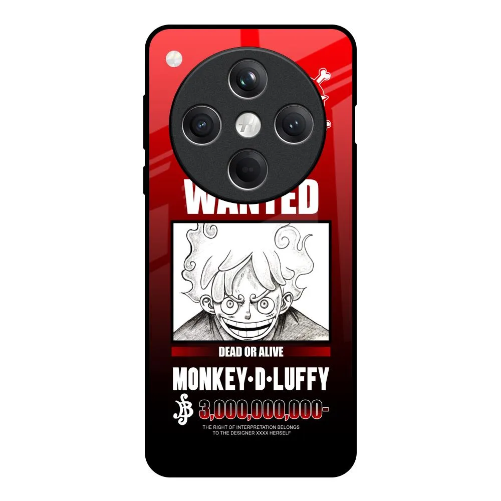 Matte Layer Fashion Detail Luffy Wanted Glass Case for Oppo Find X8 5G