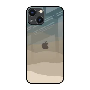 Abstract Mountain Pattern Glass Case for iPhone 14 Plus Refined Finish
