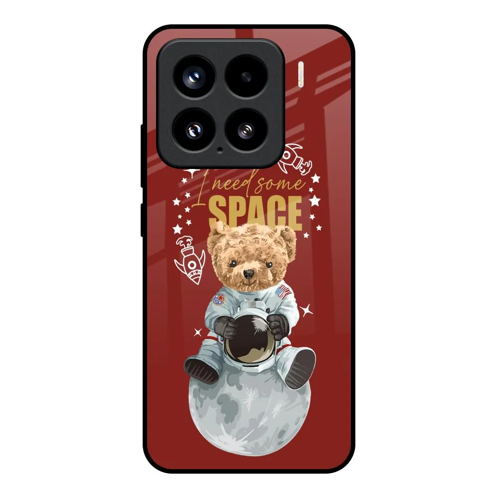 Astronaut Bear Glass Case for Mi 15 5G Hybrid Surface Layer