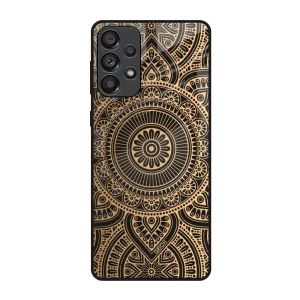 Flexible Touch Luxury Mandala Glass Case for Samsung Galaxy A73 5G