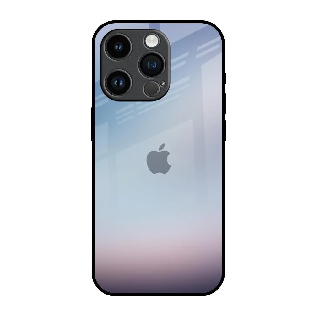 Refined Finish Light Sky Texture Glass Case for iPhone 14 Pro