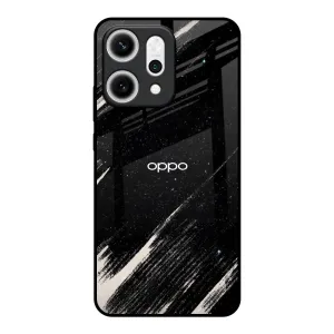 Protective Frame Design Matte Pattern Layer Galaxy Art Glass Case for Oppo Reno14 5G