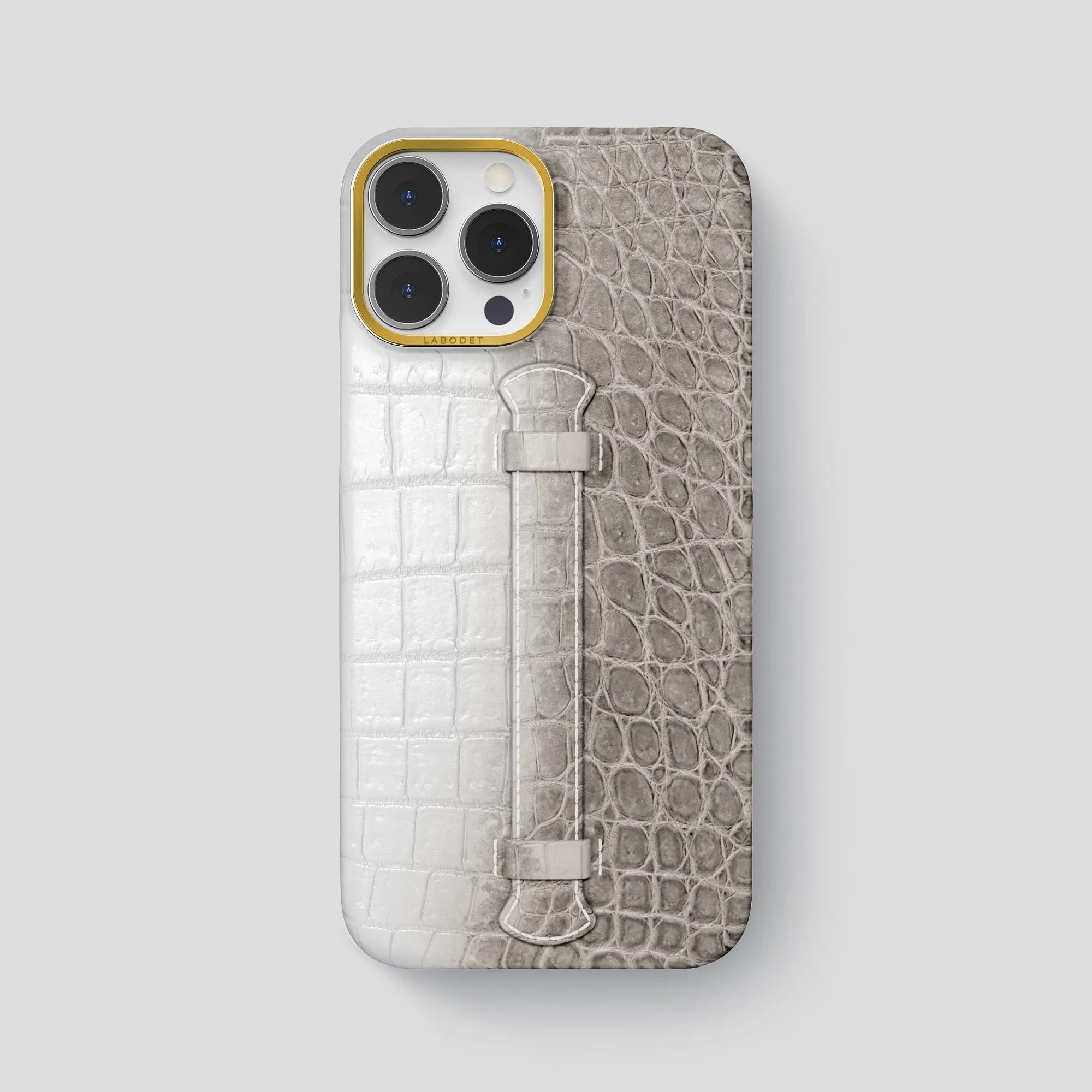 Outdoor Travel Center Handle For iPhone 15 Pro Max In Himalayan Crocodile