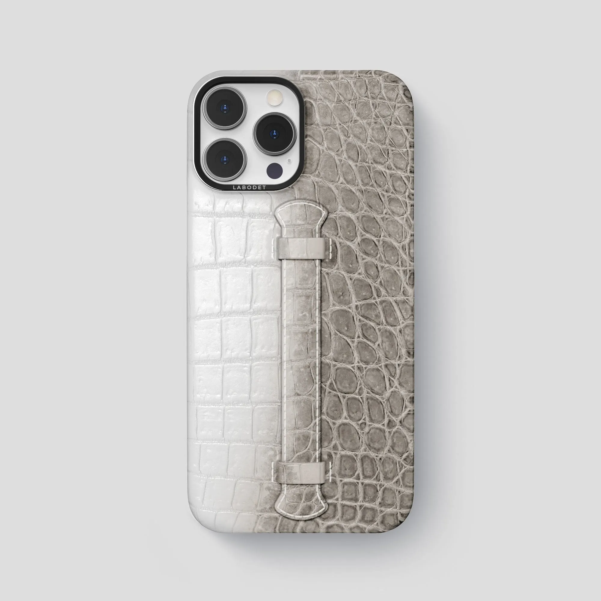 Center Handle For iPhone 15 Pro Max In Himalayan Crocodile Stylish Color