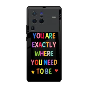 Magical Words Glass Case for Vivo X80 Pro 5G Shock shield