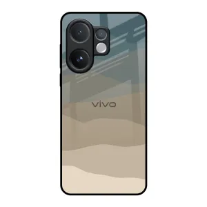 Abstract Mountain Pattern Glass Case for Vivo V60 5G Durable Texture Trendy Aesthetic