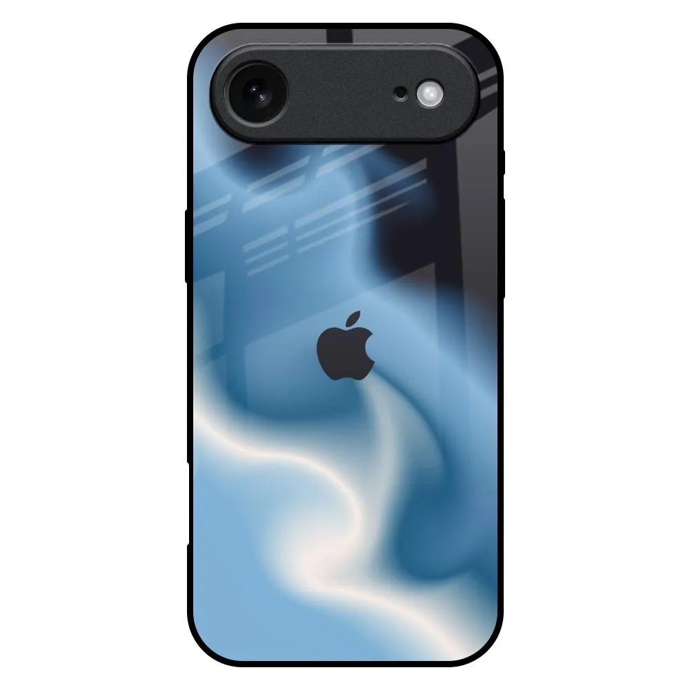Blue Waves Glass Case for iPhone 17 Air Rugged Pattern Design
