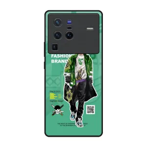 Vivid Pattern Design Precision Cutouts Zoro Bape Glass Case for Vivo X80 Pro 5G