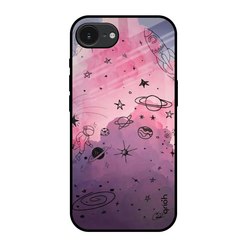 Space Doodles Glass Case for Apple iPhone 16e Protective Quality