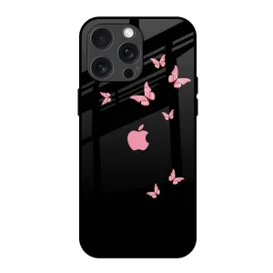Fly Butterfly Glass Case for iPhone 15 Pro Max Shock Absorber Portable Fit