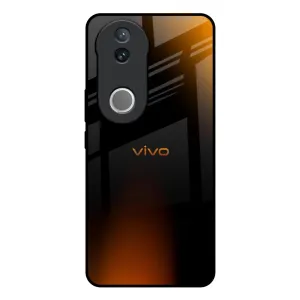 Smooth Grip Orange Black Fusion Glass Case for IQOO Z10R 5G