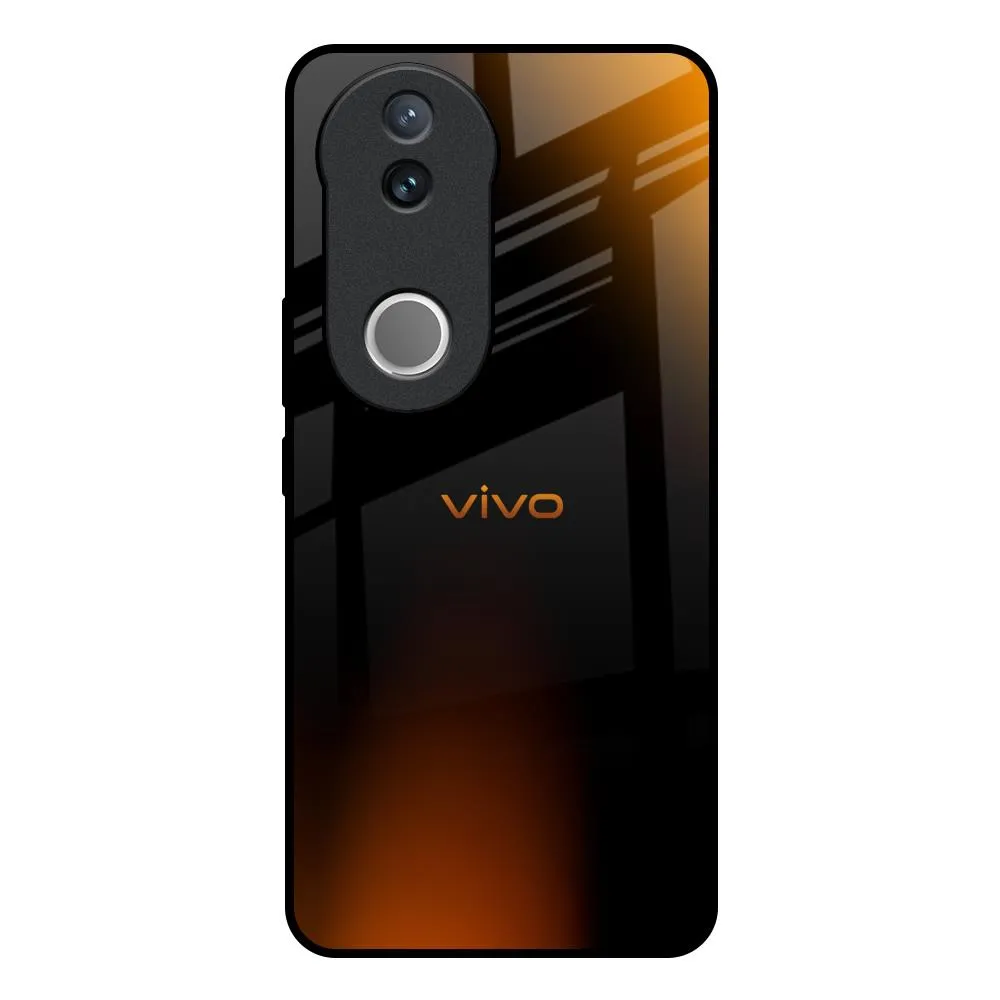 Smooth Grip Orange Black Fusion Glass Case for IQOO Z10R 5G
