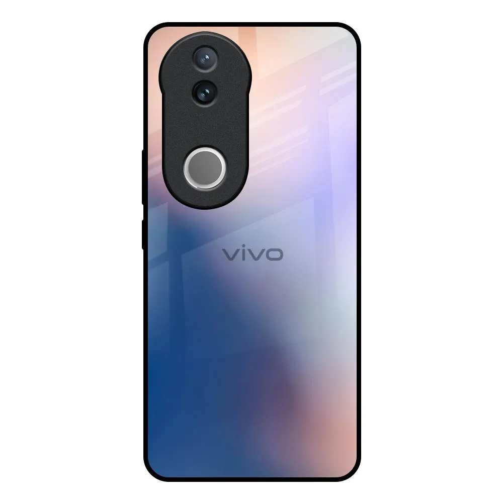 Minimal Edge Design Blue Mauve Gradient Glass Case for IQOO Z10R 5G