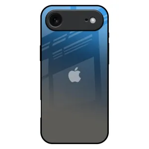 Blue Grey Ombre Glass Case for iPhone 17 Air Dust proof