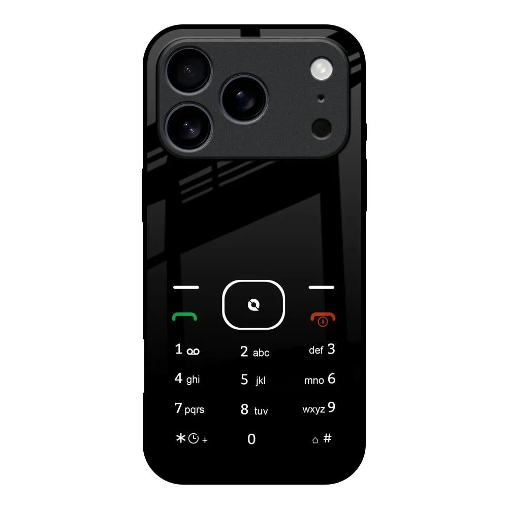 Frosted surface Creative Design Classic Keypad Pattern Glass Case for iPhone 17 Pro