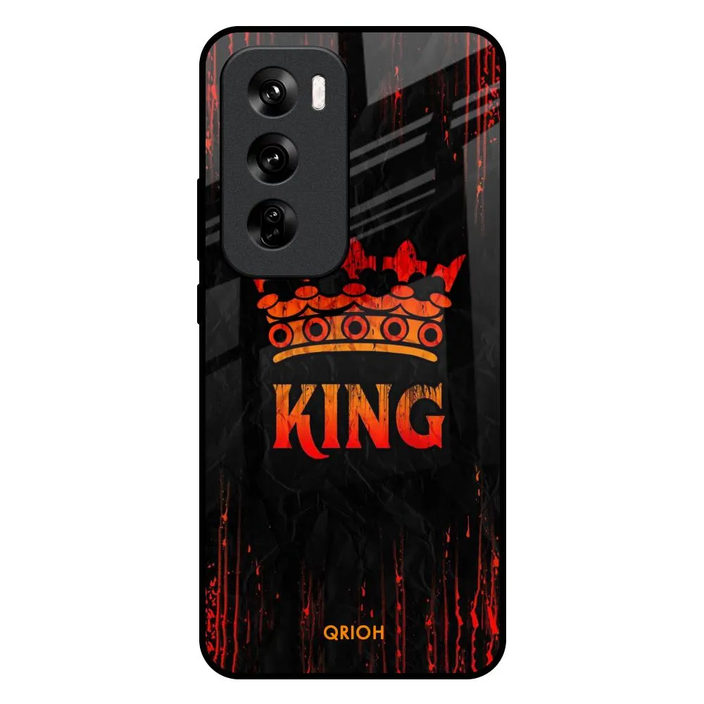 Royal King Glass Case for Oppo Reno 12 5G Soft Edge Look Protective Look