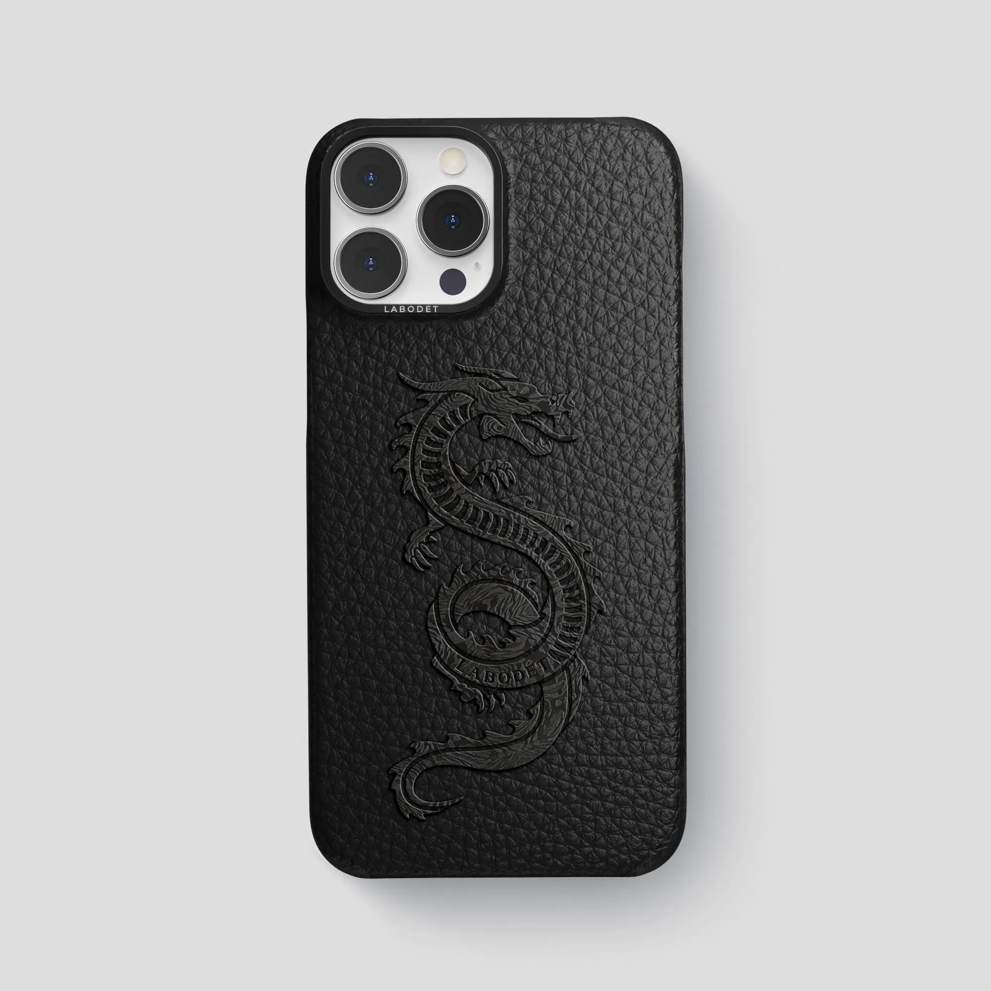 Classic Case With Carbon Dragon For iPhone 15 Pro Max In Calf Premium Build Sleek Build