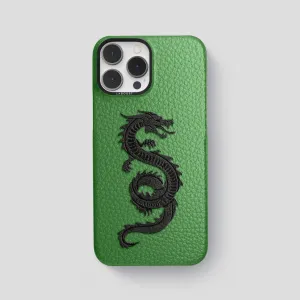 Modern Build Soft Surface Design Classic Case With Carbon Dragon For iPhone 15 Pro Max In Calf